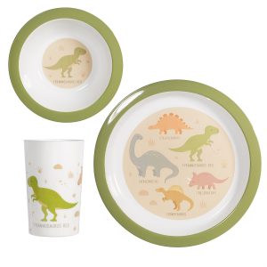 Dinosaur print dinner set