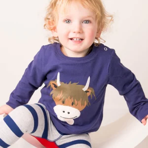 Highland cow top by blade and rose