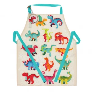 Dinosaur wipeable cotton apron