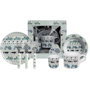 Farm themed seven piece melamine dinner set