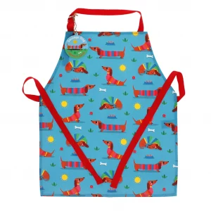 Sausage Dog wipeable cotton apron