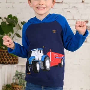Blue tractor hoodie