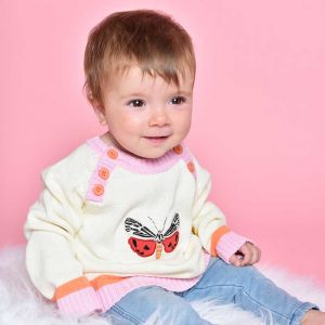 Butterfly knitted jumper