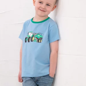 T-shirt with green tractor and baler print