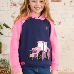 Pink tractor hoodie